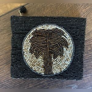 Beaded Hawaiian Palm Tree Coin Purse